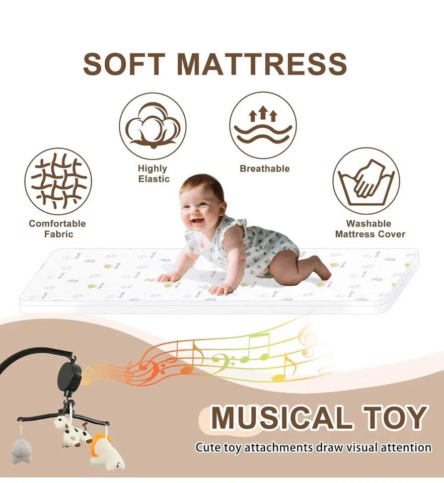 New MEICHYUN Baby Bassinet, Baby Bassinet Bedside Sleeper image indicator(4)