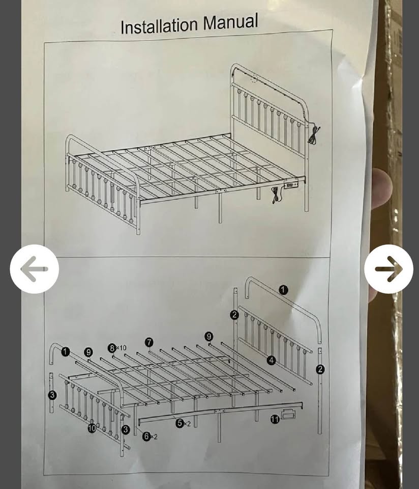 New king metal bed frame - photo 2