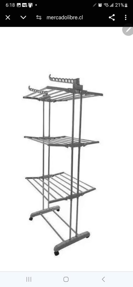 Clothes Drying Rack Folding Clothes Rail 3 Tier - photo 2