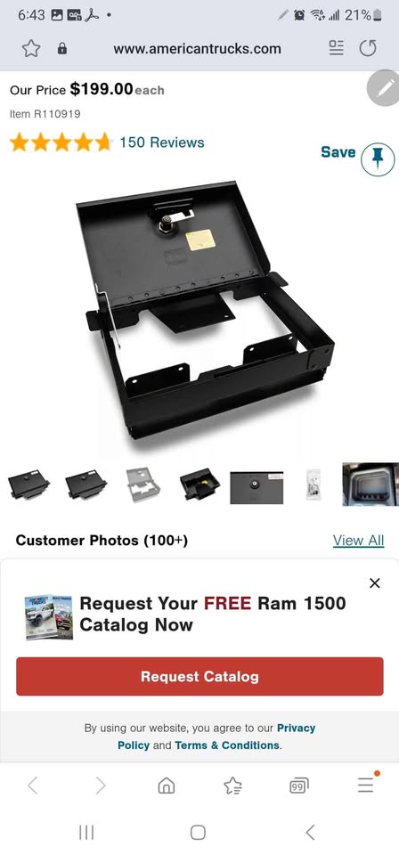 Tuffy Security Console Safe with Keyed Lock - photo 2