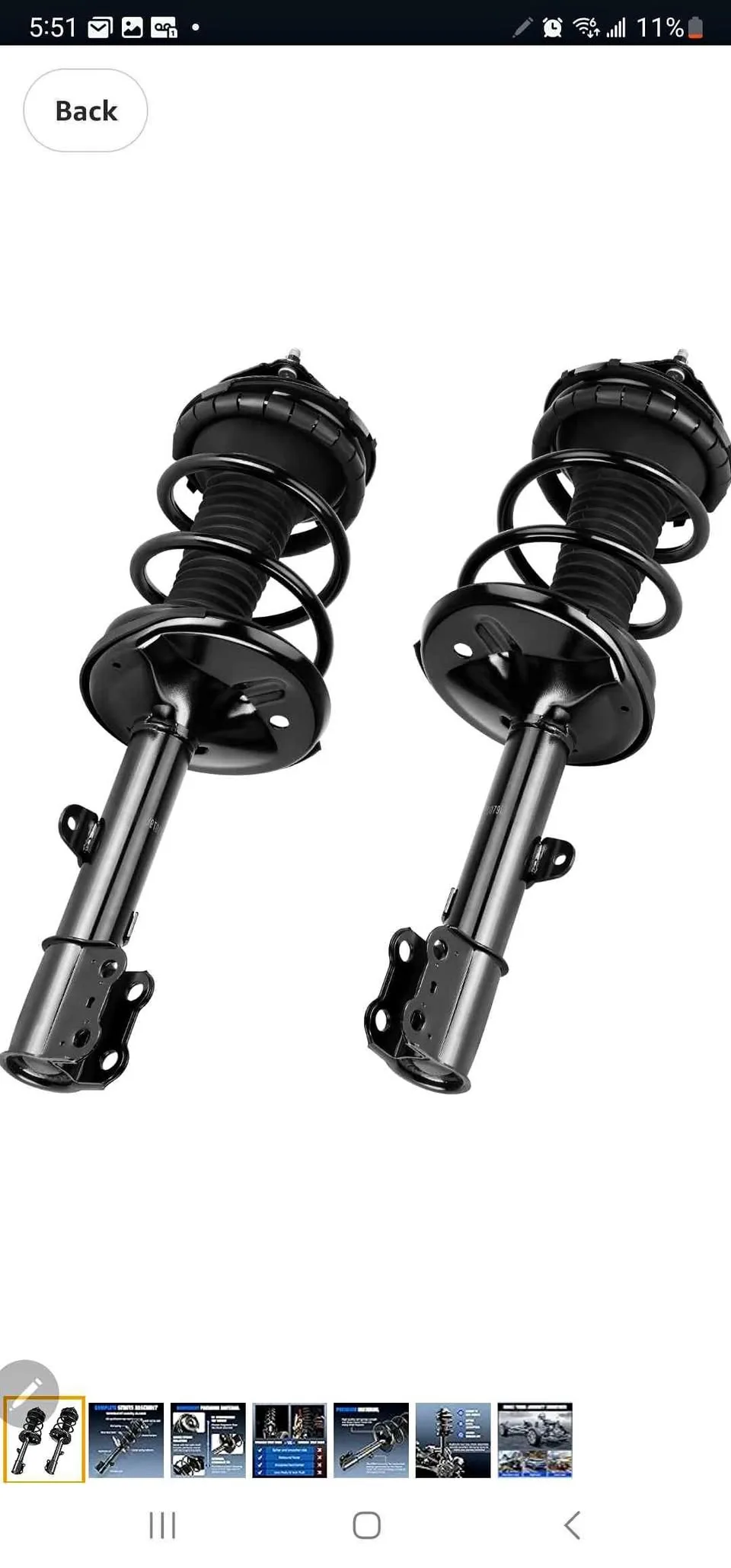 Front Complete Coil Spring Strut Toyota RAV4 AWD 2000-2005 thumbnail