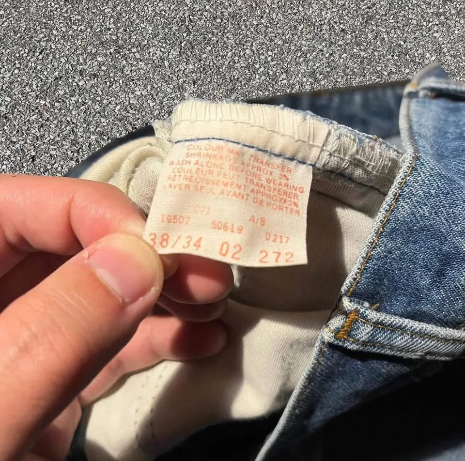60s Vintage Levi's 619 Orange Tab Jeans 38 X 34 image indicator(4)