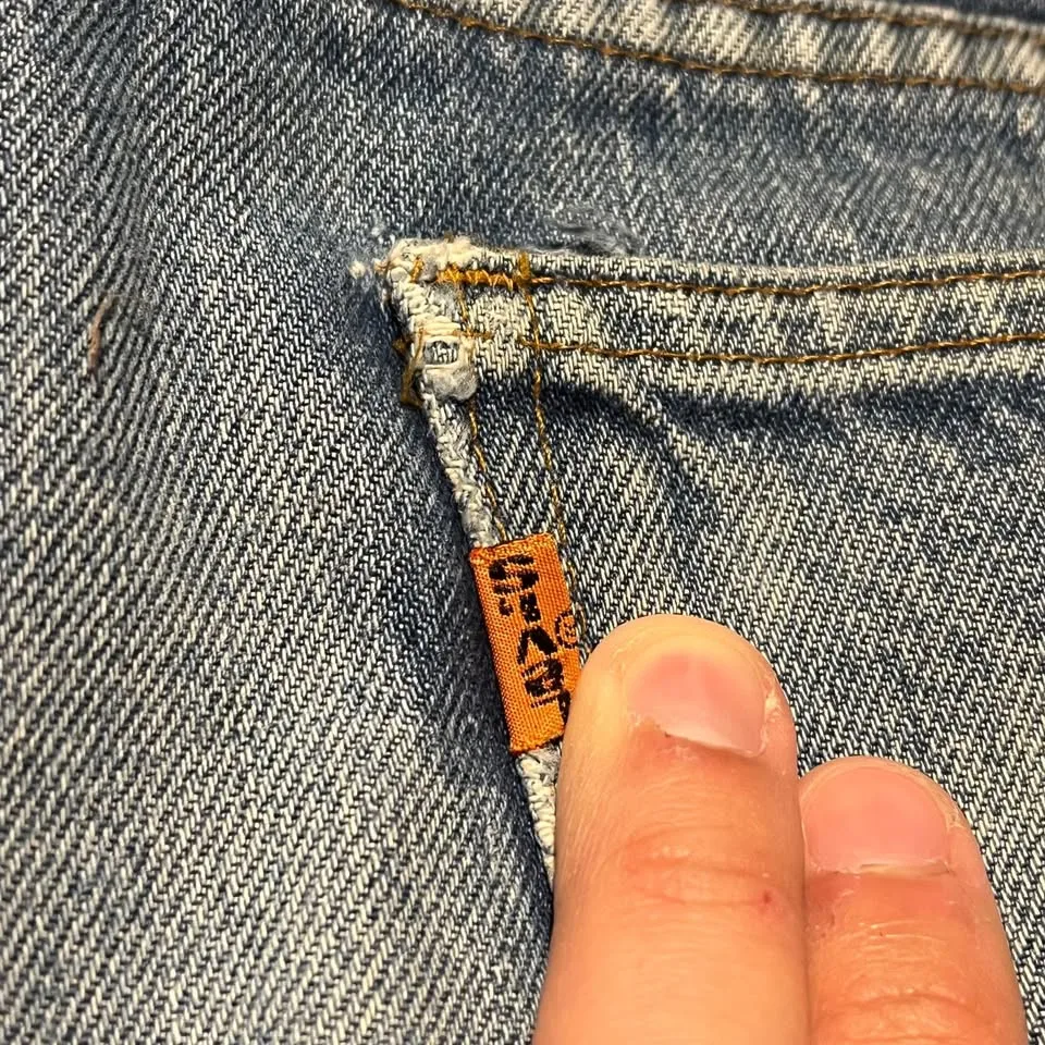 60s Vintage Levi's 619 Orange Tab Jeans 38 X 34 image indicator(8)