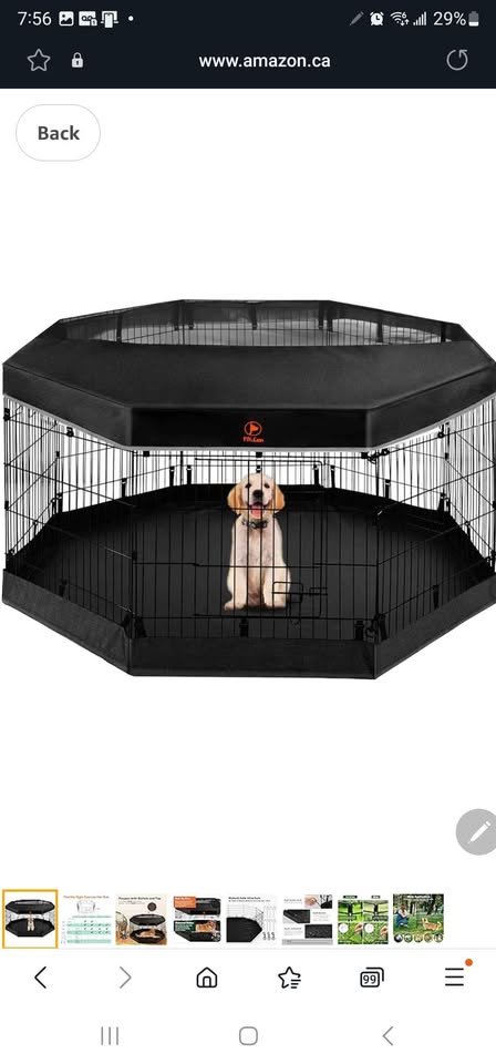 PJYuCien Dog Playpen - Metal Foldable Dog Exercise Pen