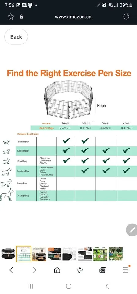 PJYuCien Dog Playpen - Metal Foldable Dog Exercise Pen image indicator(2)