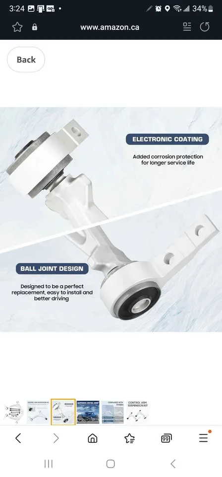 Front Lower Control Arm w/Ball Joint 04-08 Maxima/02-06 Altima image indicator(3)