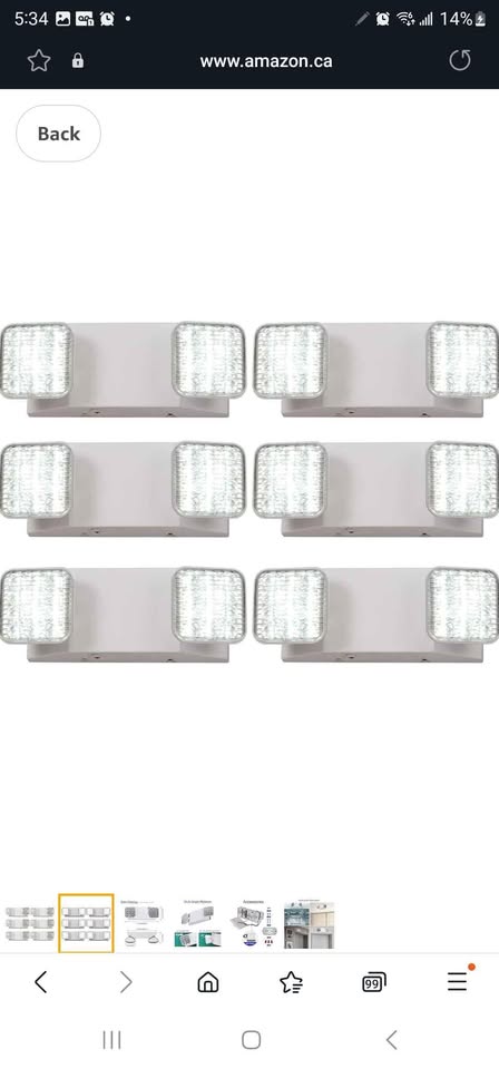 Pack White Emergency Ligh Fixtures - photo 2