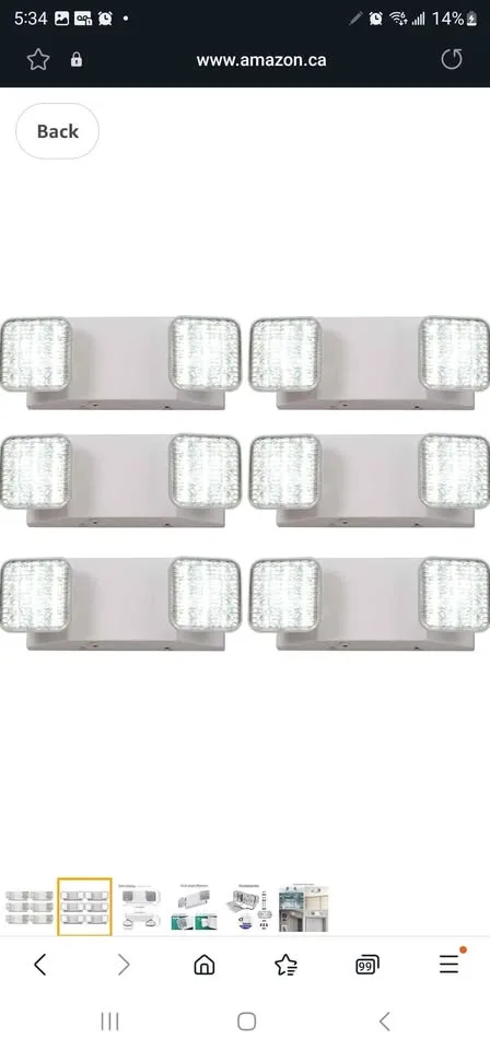 Pack White Emergency Ligh Fixtures image indicator(2)