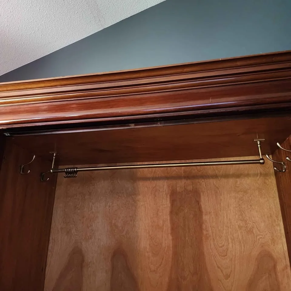 Antique Armoire Dresser - Solid Wood, 7 Feet Tall image indicator(4)