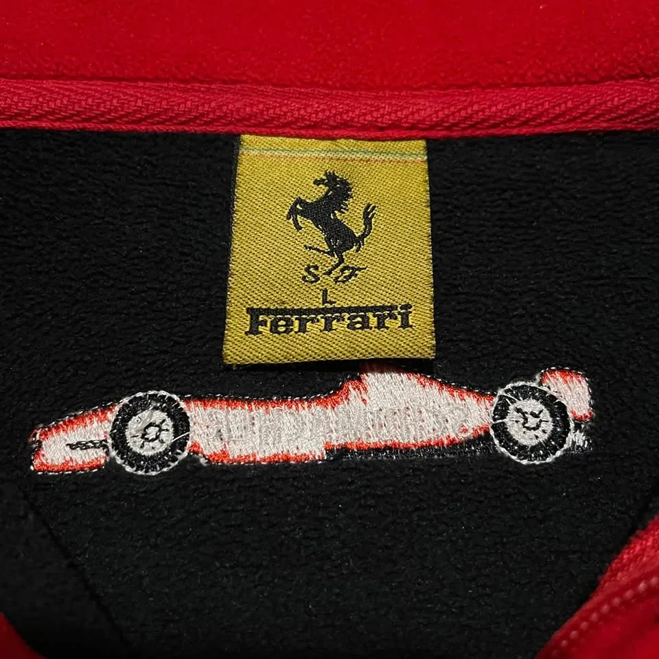 Vintage Ferrari F1 Fleece Sweater Full Zip L 90s Racing image indicator(6)