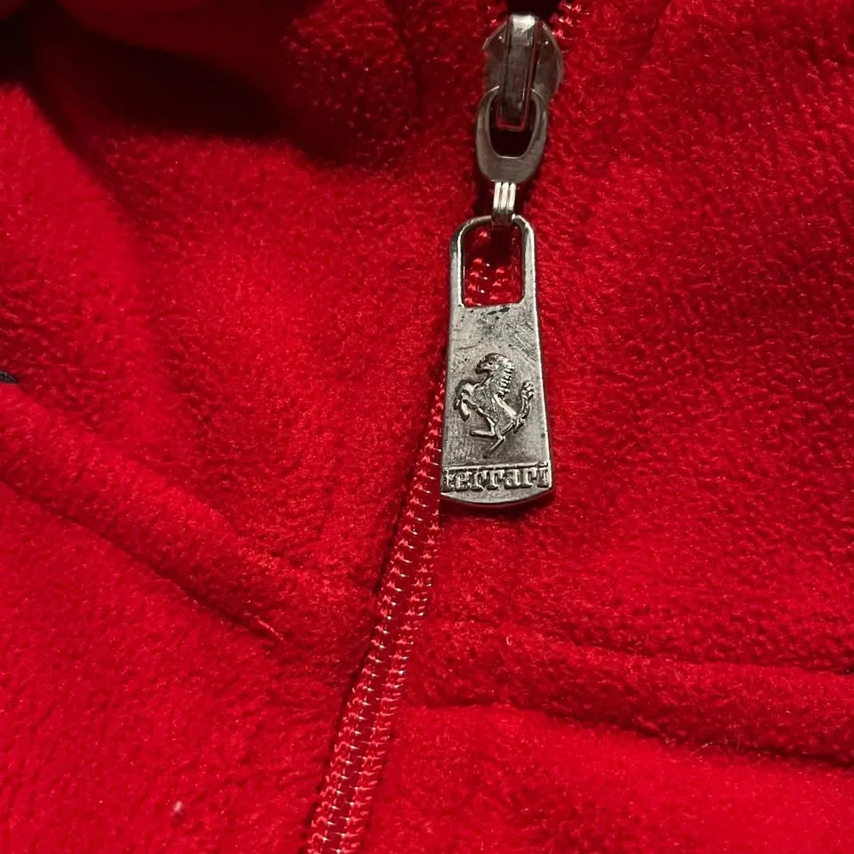 Vintage Ferrari F1 Fleece Sweater Full Zip L 90s Racing image indicator(7)