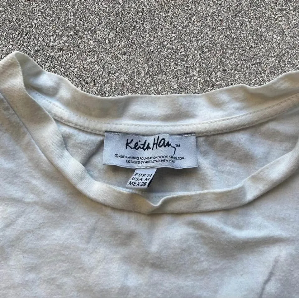 Keith Haring Heart Art T Shirt White Size M image indicator(2)