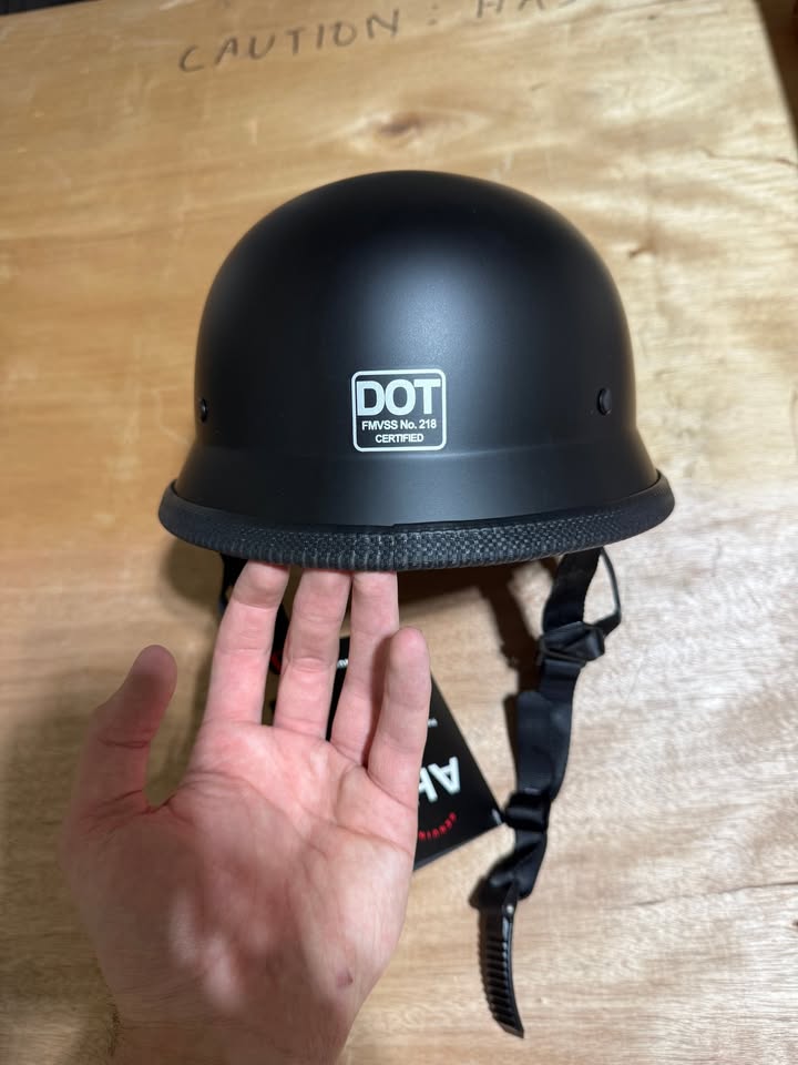 Micro DOT Mayhem German Style Motorcycle Helmet - photo 3