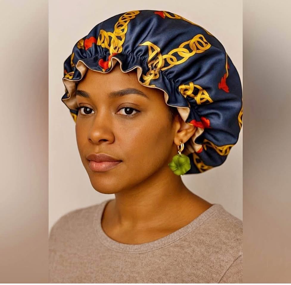 Silk/satin bonnet/winter hat
