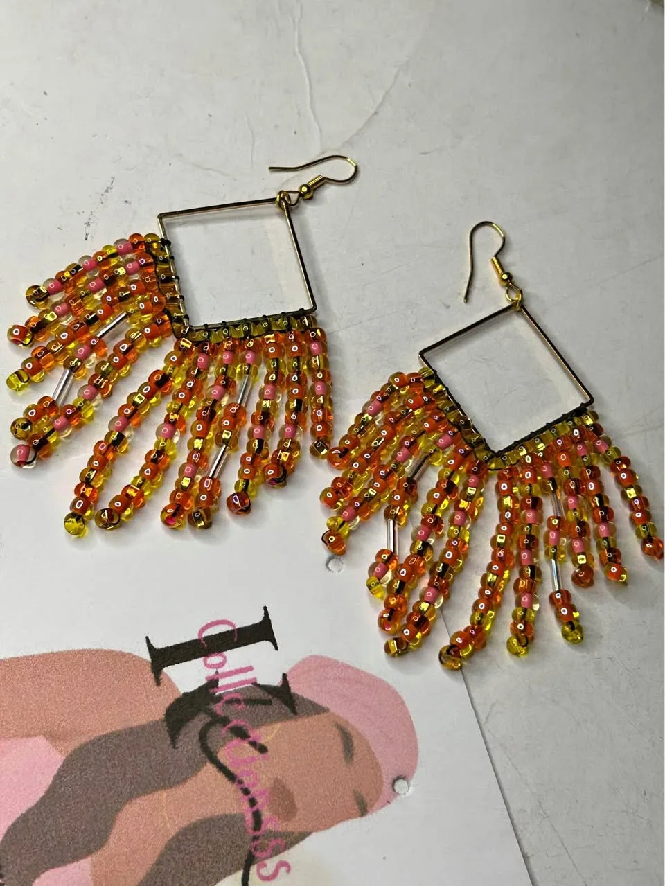 Halloween fringe earring thumbnail