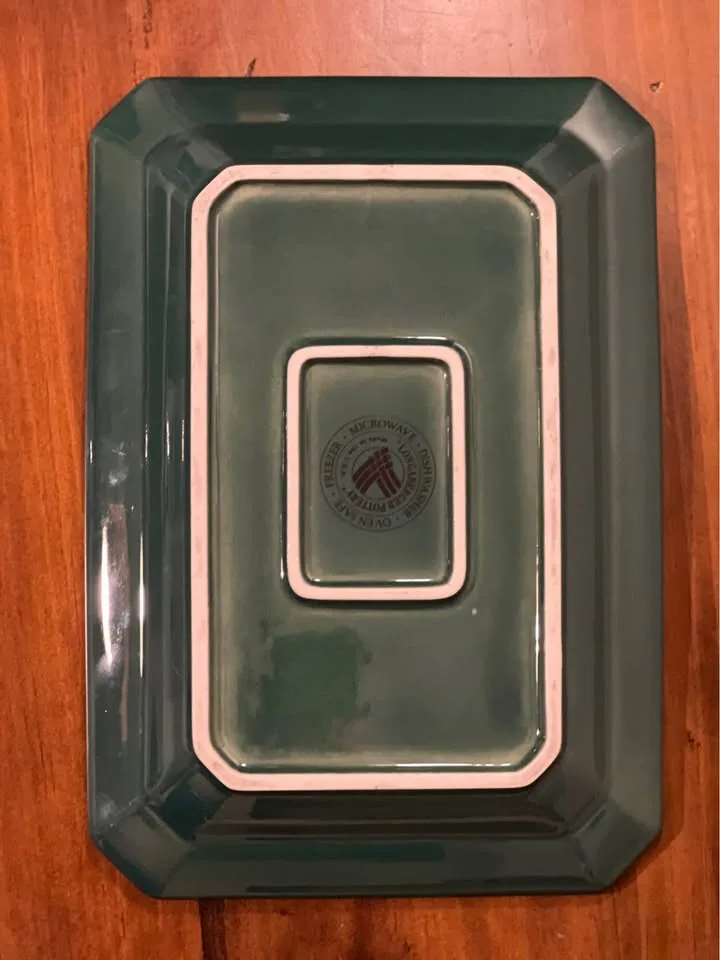 Longaberger Ivy Green Rectangular Serving Platter image indicator(4)