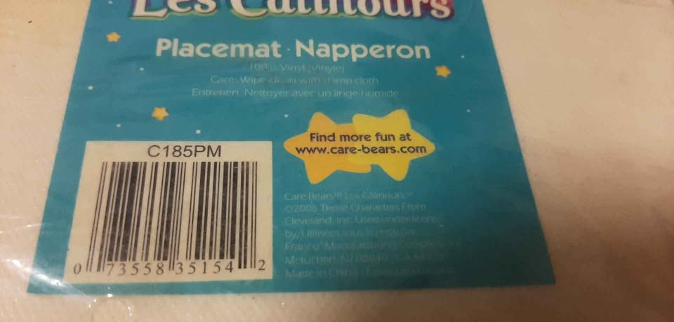 1 pack of 6 Care bears star castle placemats - photo 4