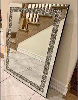 Bedazzled Crystal Rectangle Vanity Mirror