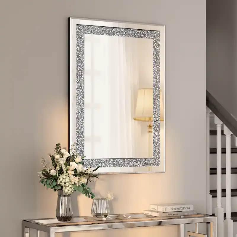 Bedazzled Crystal Rectangle Vanity Mirror - photo 3