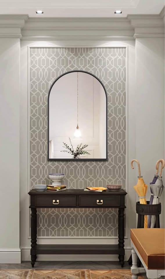Metal Black Arch Vanity Mirror - photo 2
