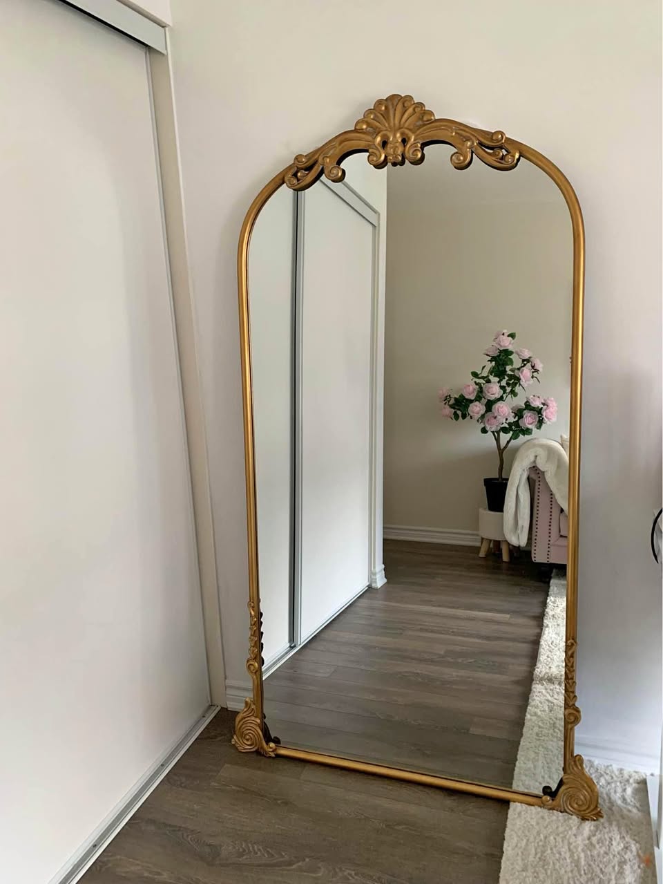 Gold Metal Full Length Ornate Wall Mirror
