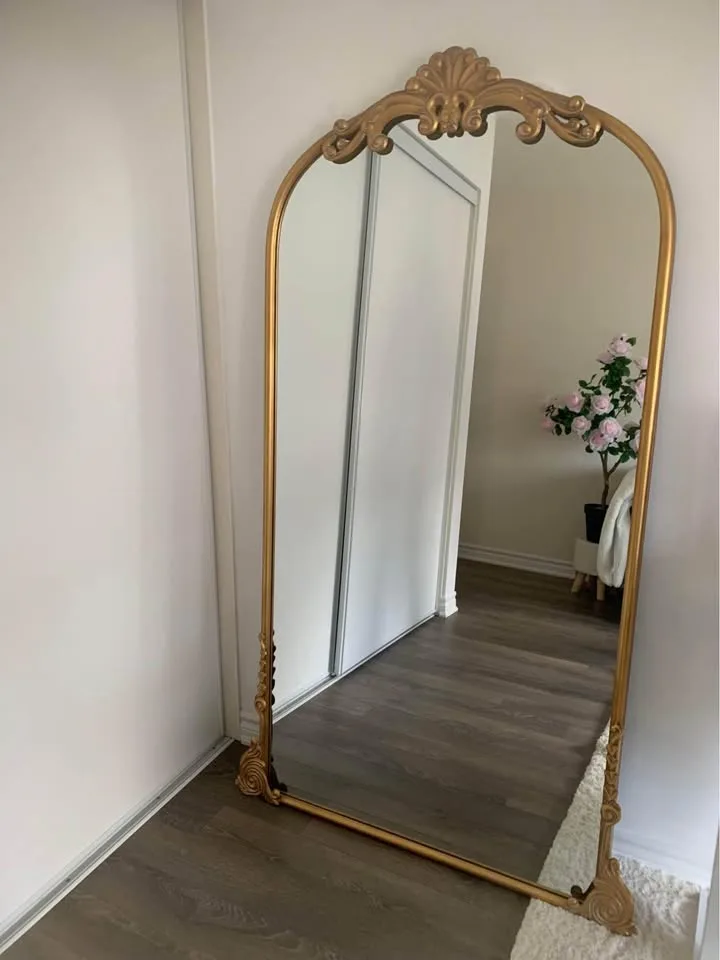 Gold Metal Full Length Ornate Wall Mirror image indicator(3)