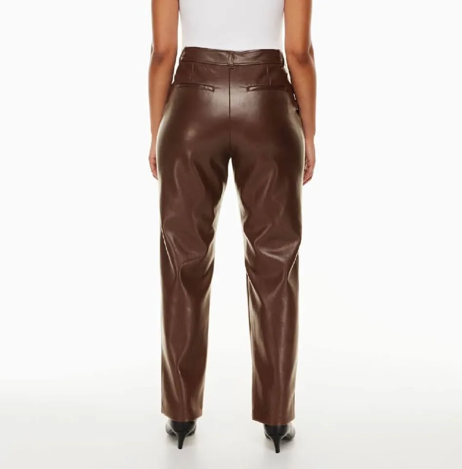 Aritzia Babaton Command vegan leather pants, black, size 12 image indicator(2)