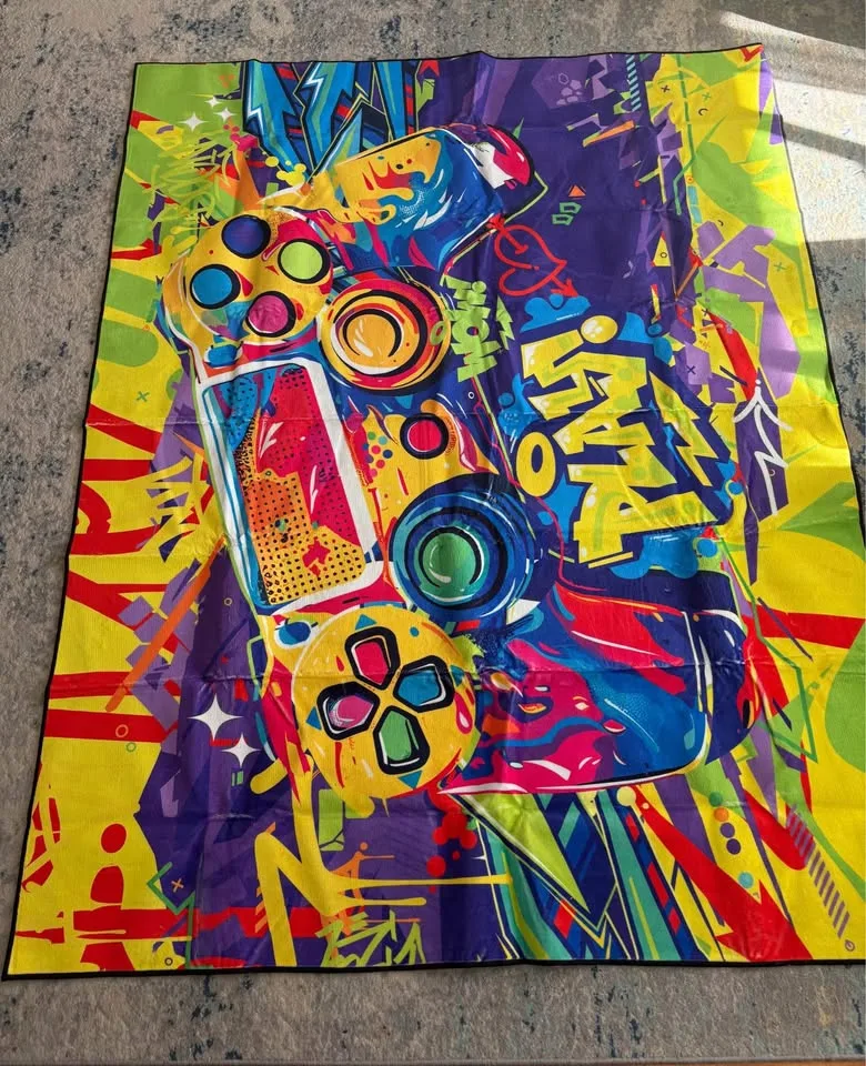 Brand new Colorful Graffiti Gamepad Area Rug 70x55 image indicator(3)