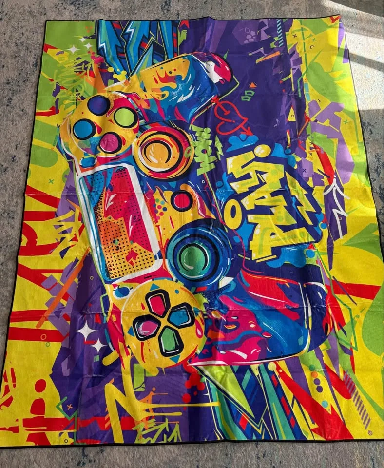 Brand new Colorful Graffiti Gamepad Area Rug 70x55 image indicator(5)