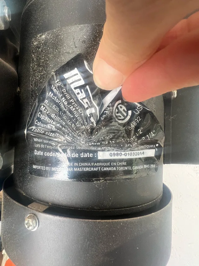 Mastercraft 10-inch Drill Press image indicator(3)