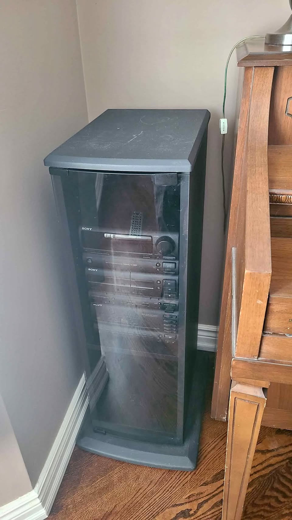 Stereo Shelving Cabinet with Optional Sony Receiver