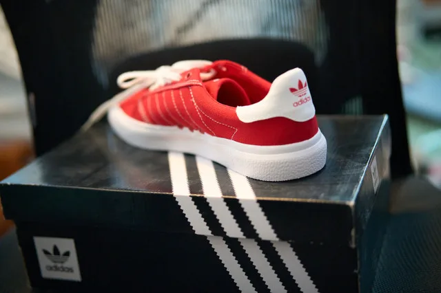 ** NEVER WORN** Size 8 US Red Adidas Canvas Skate Shoe image indicator(2)
