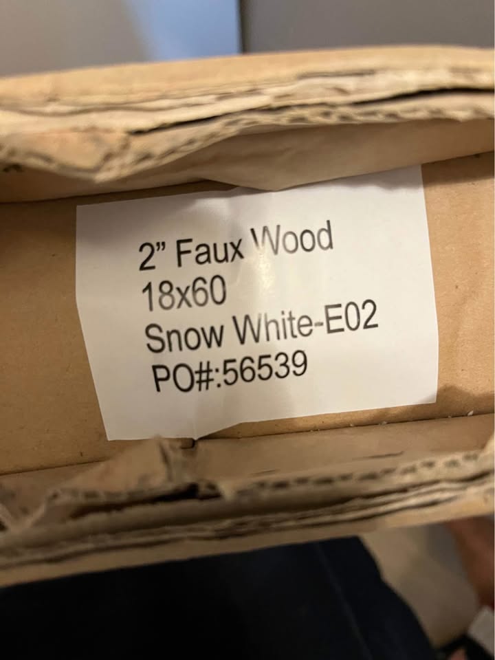 *NEW* 18x60”, 42x60” white window blinds, 2” faux wood - photo 4