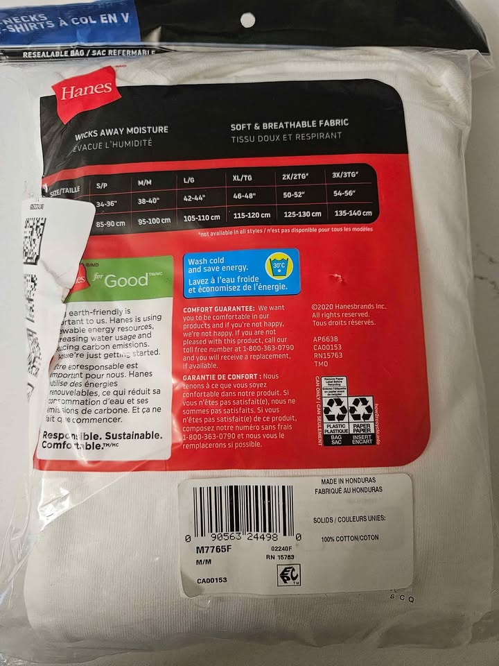 Hanes V neck undershirt - photo 2