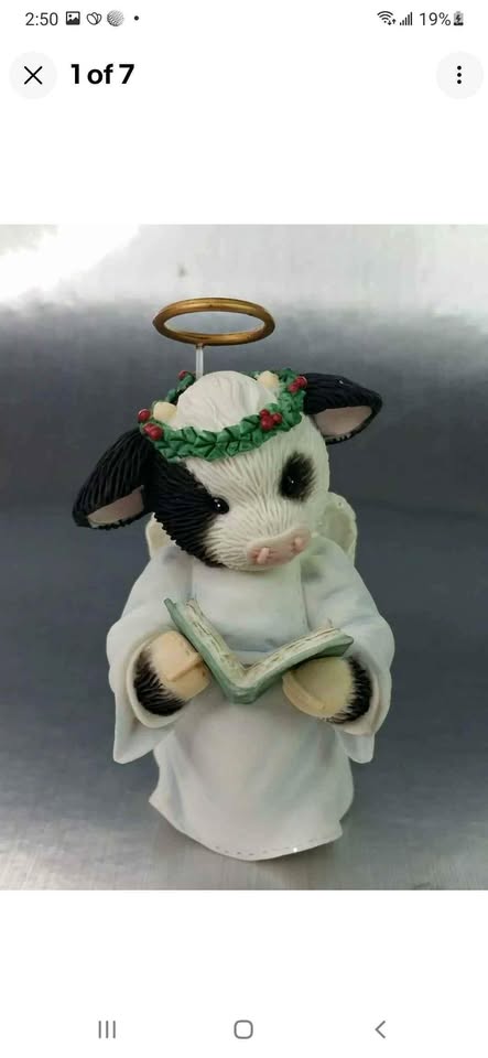 Mary Moo Moos Angels We Have Herd on High Choir cow figurine