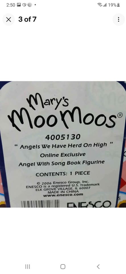 Mary Moo Moos Angels We Have Herd on High Choir cow figurine - photo 3