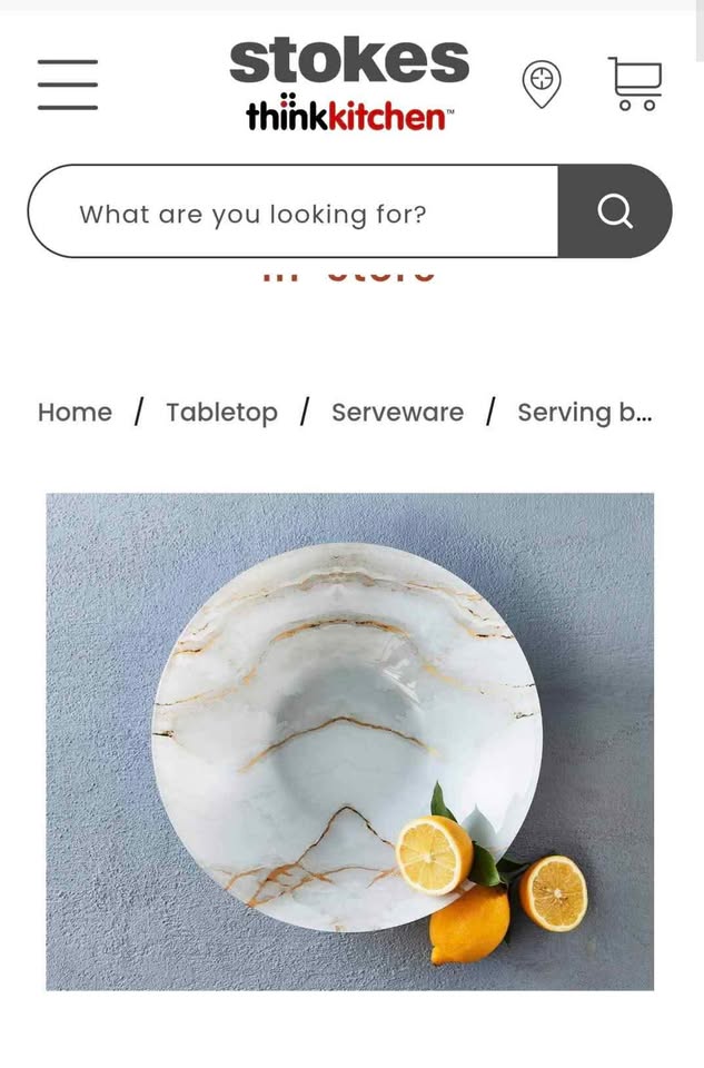 Strokes Carrara Round Marble Large Bowl - photo 4