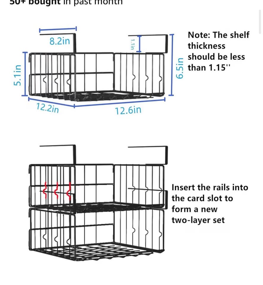Under Shelf Storage Baskets - MUST GO BY 10/31 - photo 4