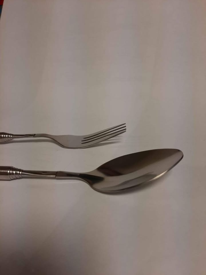 Telescopic Spoon and Fork gag joke BBQ combo New - photo 2