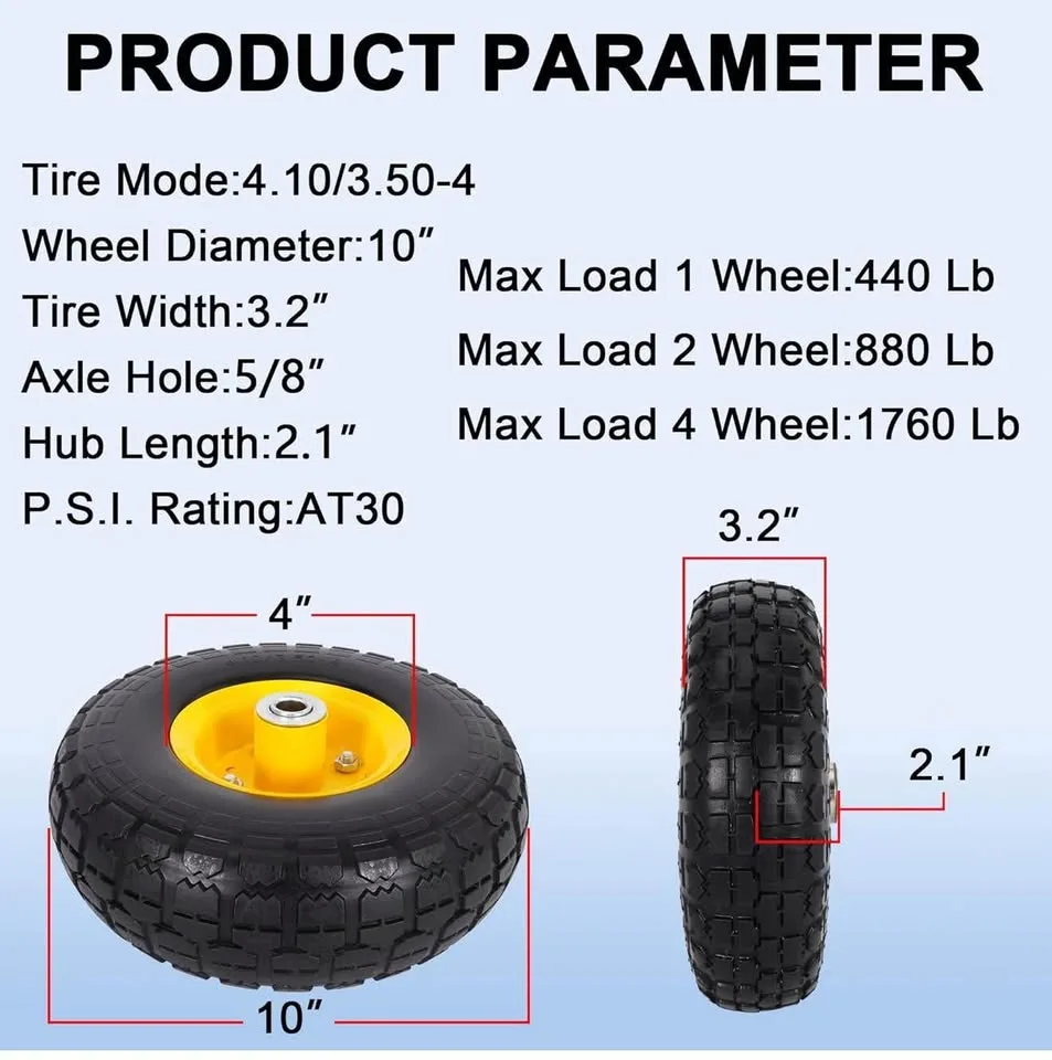 Solid wheel for gates, dollies , barrel image indicator(3)
