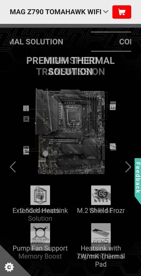 MSI MAG Z790 TOMAHAWK WIFI INTEL MOTHERBOARD (NEW) image indicator(5)