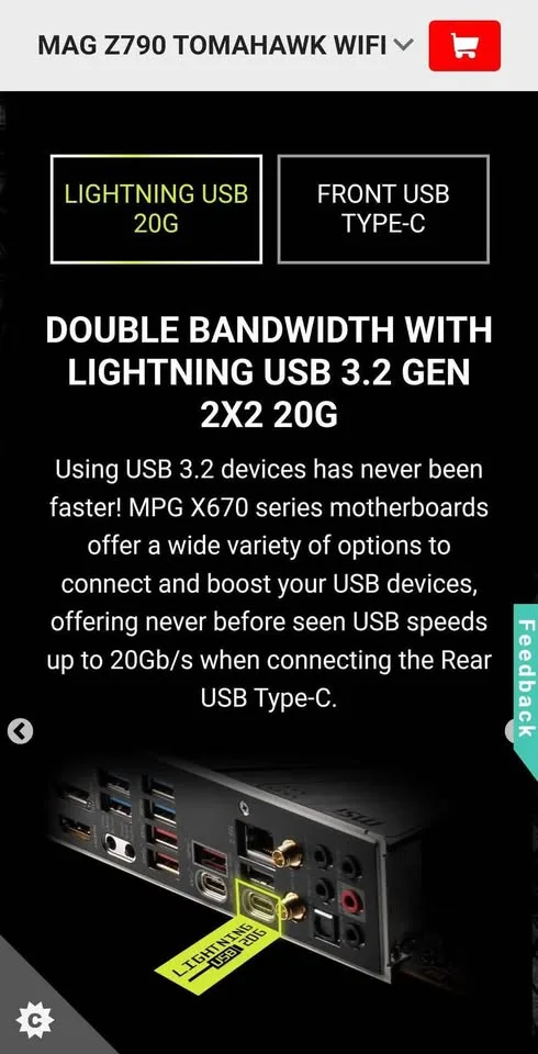 MSI MAG Z790 TOMAHAWK WIFI INTEL MOTHERBOARD (NEW) image indicator(9)