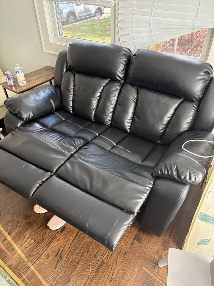 Leather Recliner Sofa - photo 2
