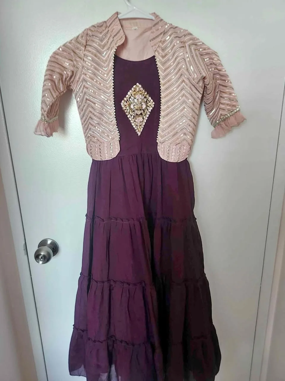 ✨ Girls’ Purple & Pink Party Dress –Size 6-8 - $10! ✨ thumbnail