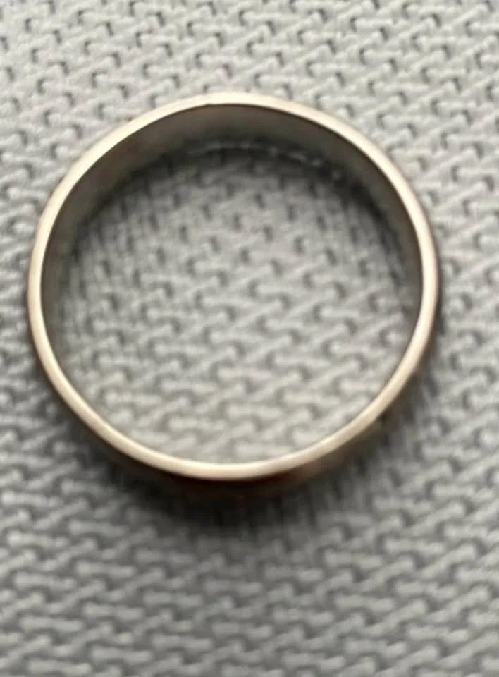 Men’s Wedding Ring - 5MM - 14k White Gold - Brushed - Size 10.5 thumbnail