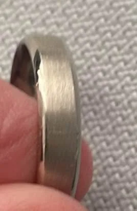 Men’s Wedding Ring - 5MM - 14k White Gold - Brushed - Size 10.5 image indicator(2)