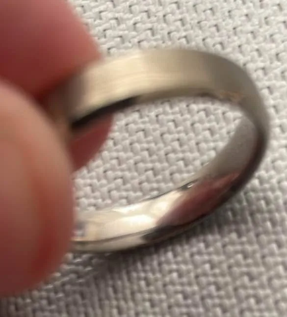 Men’s Wedding Ring - 5MM - 14k White Gold - Brushed - Size 10.5 image indicator(3)