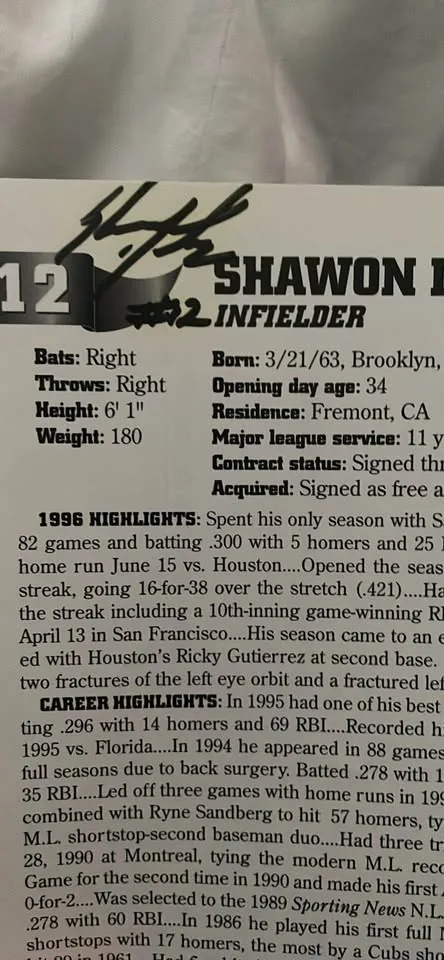 1997 Chicago Cubs Spring Training Program- Sean Dunston Autogrph image indicator(3)