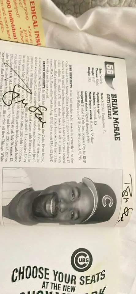 1997 Chicago Cubs Spring Training Program- Sean Dunston Autogrph image indicator(6)