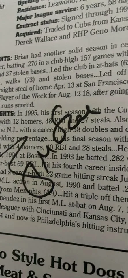 1997 Chicago Cubs Spring Training Program- Sean Dunston Autogrph image indicator(7)